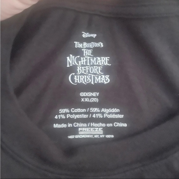 Disney Nightmare Before Christmas Womens Tshirt Black XXL Short Sleeve Cotton - Picture 6 of 8